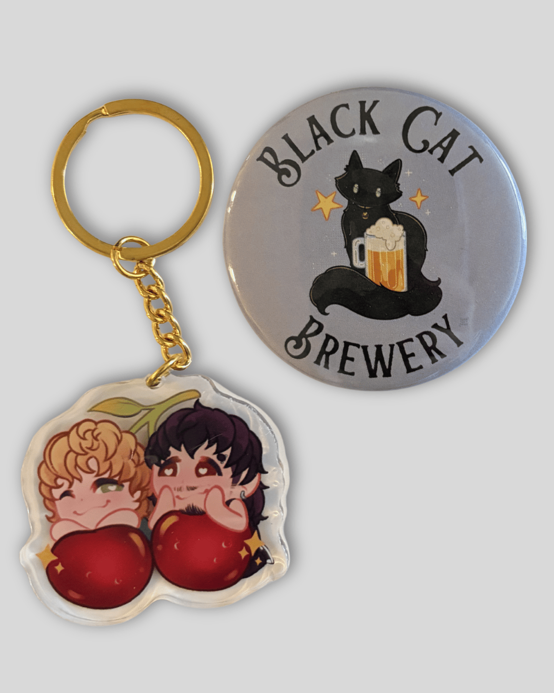 Keychain + Button Pin - Cherry Season
